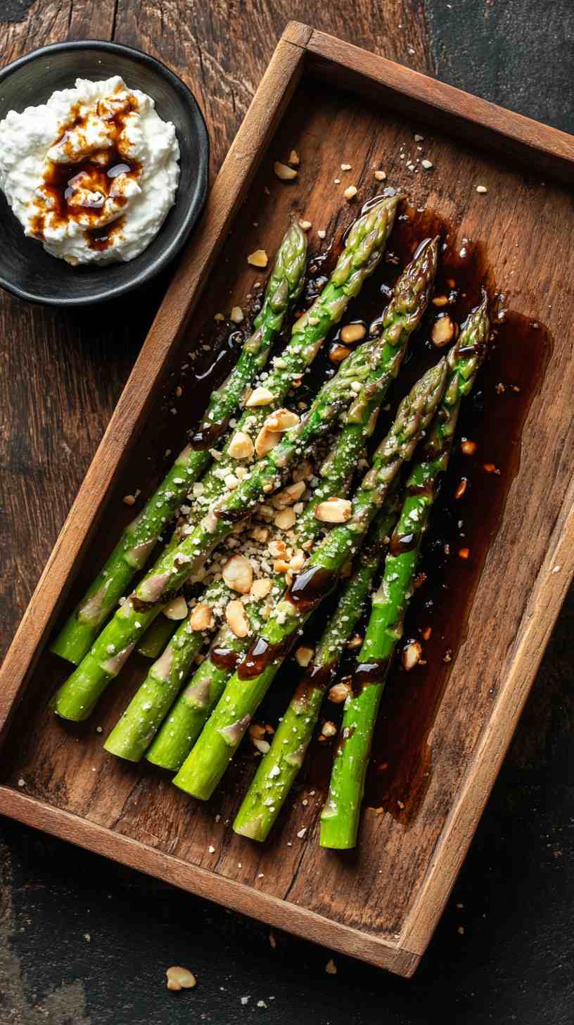 Air Fryer Asparagus with Balsamic Glaze