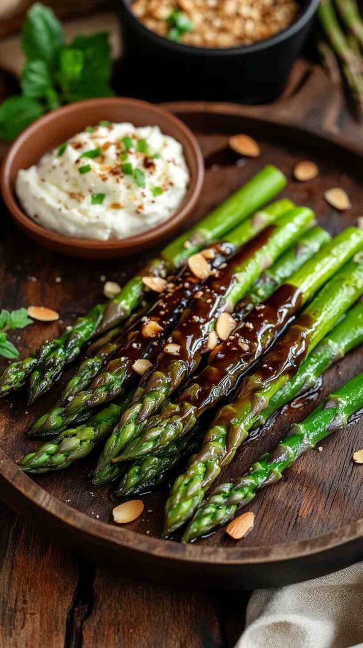 Air Fryer Asparagus with Balsamic Glaze