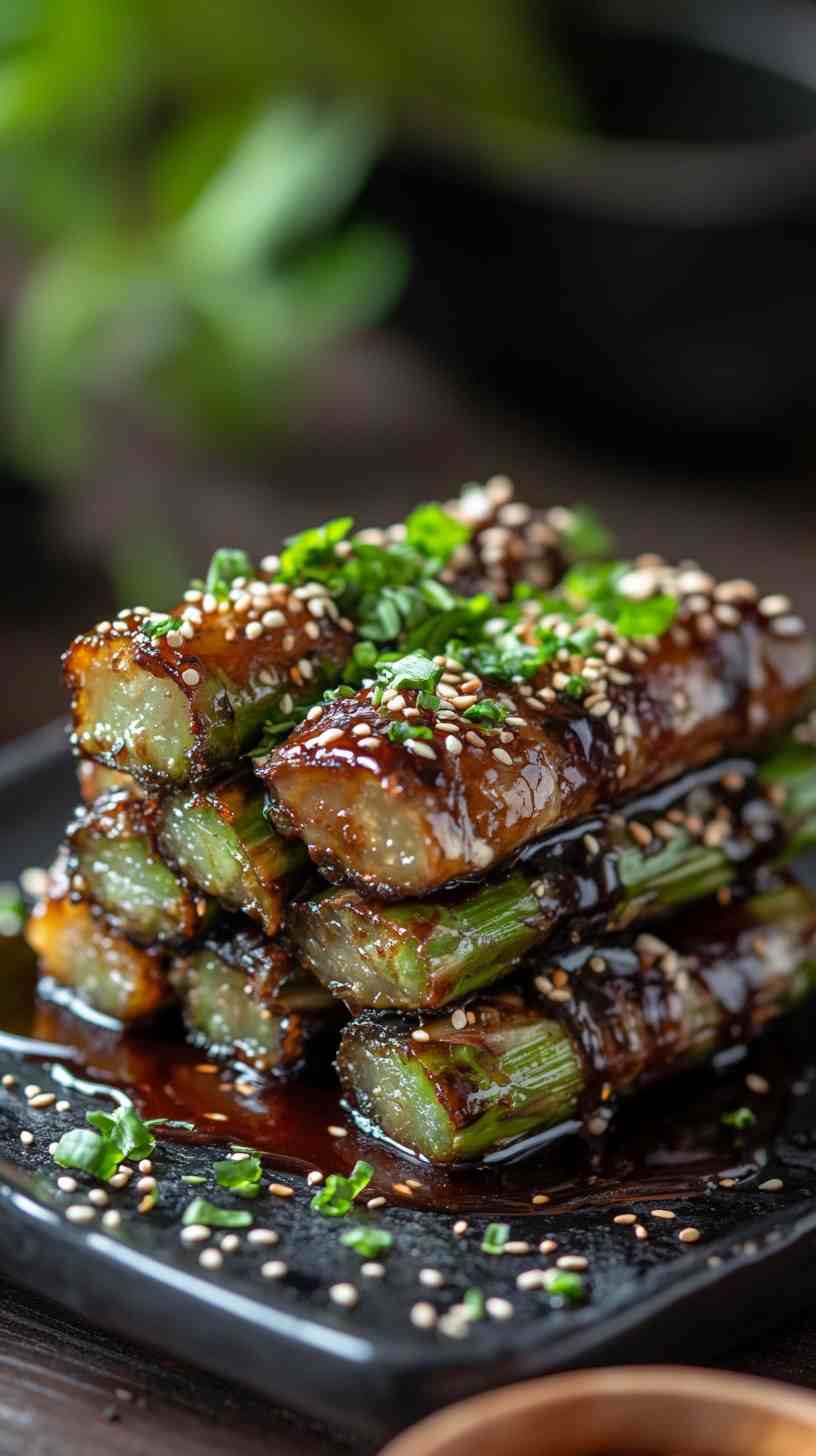 Air Fryer Asparagus with Balsamic Glaze