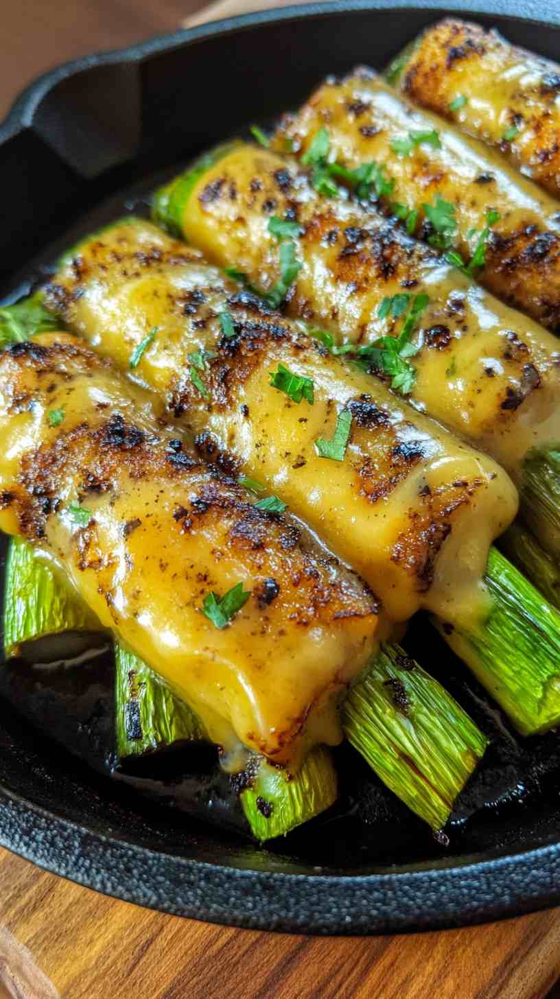 Air Fryer Asparagus with Mustard Glaze