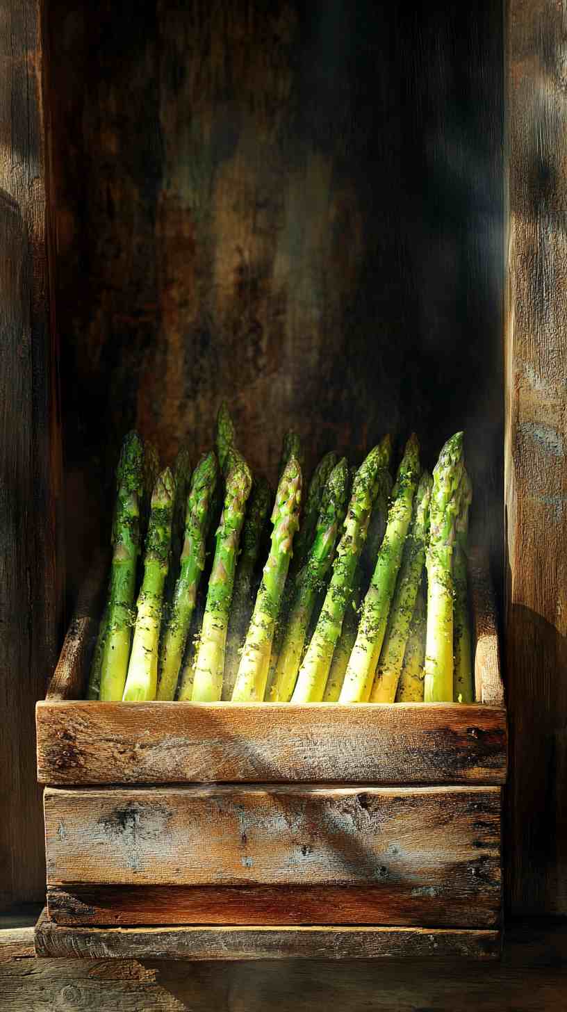Air Fryer Asparagus with a Lemon Herb Sauce