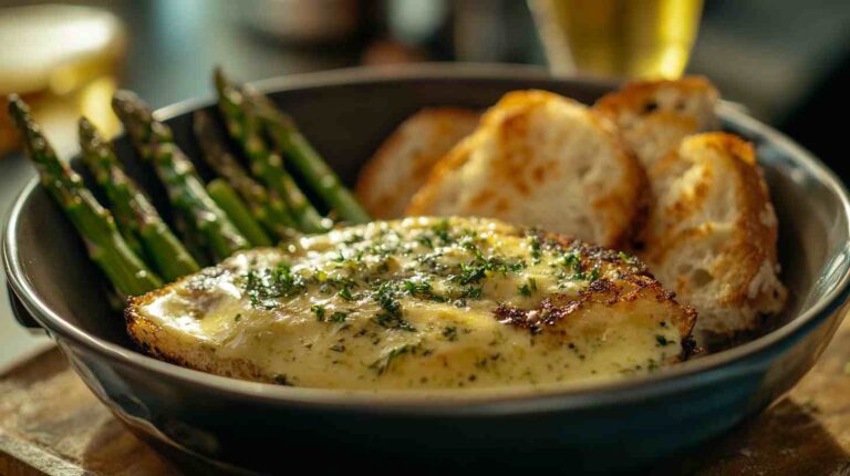 Air Fryer Asparagus with a Lemon Herb Sauce