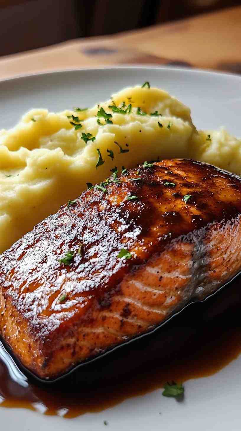 Air Fryer Balsamic Glazed Salmon