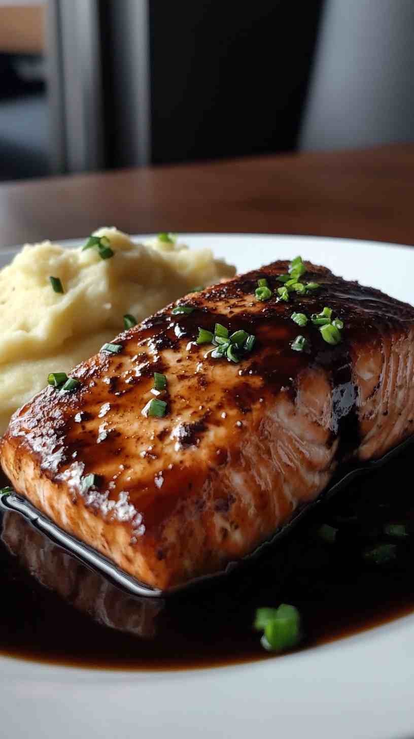 Air Fryer Balsamic Glazed Salmon