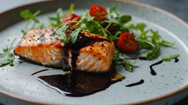 Air Fryer Balsamic Glazed Salmon