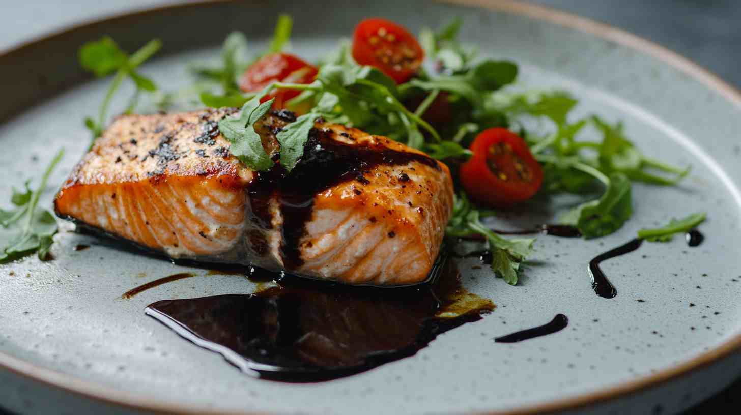 Air Fryer Balsamic Glazed Salmon
