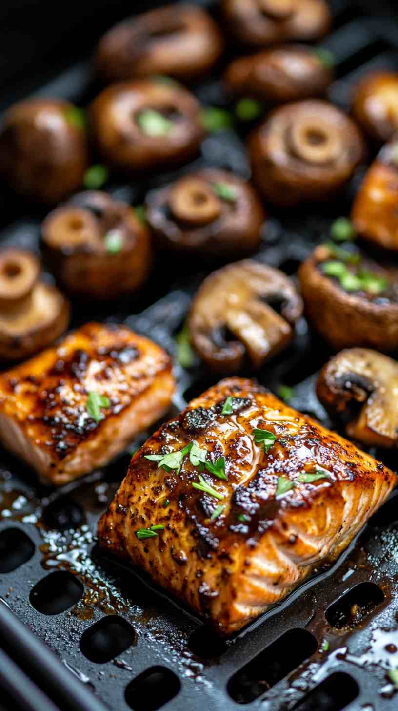 Air Fryer Balsamic Glazed Salmon