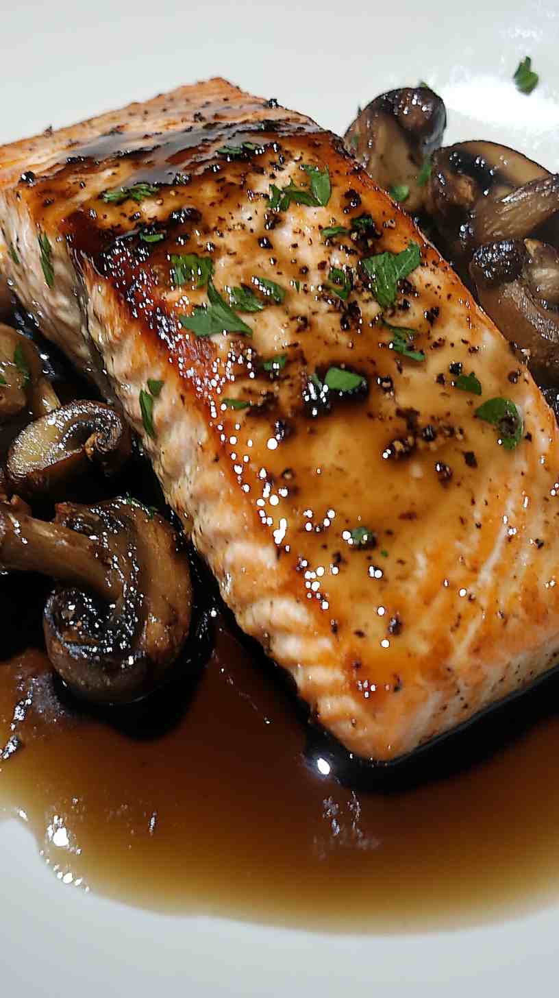 Air Fryer Balsamic Glazed Salmon