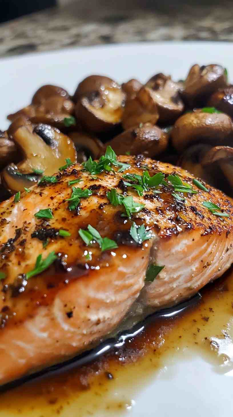Air Fryer Balsamic Glazed Salmon