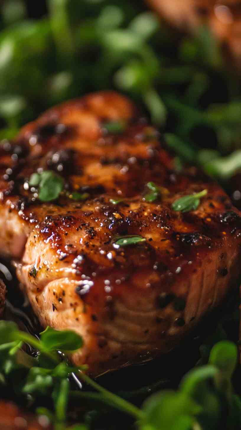 Air Fryer Balsamic Glazed Salmon