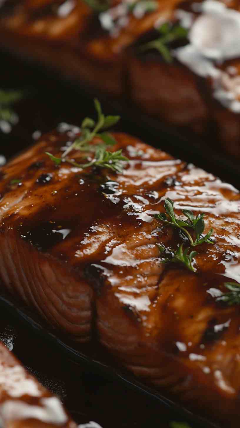 Air Fryer Balsamic Glazed Salmon