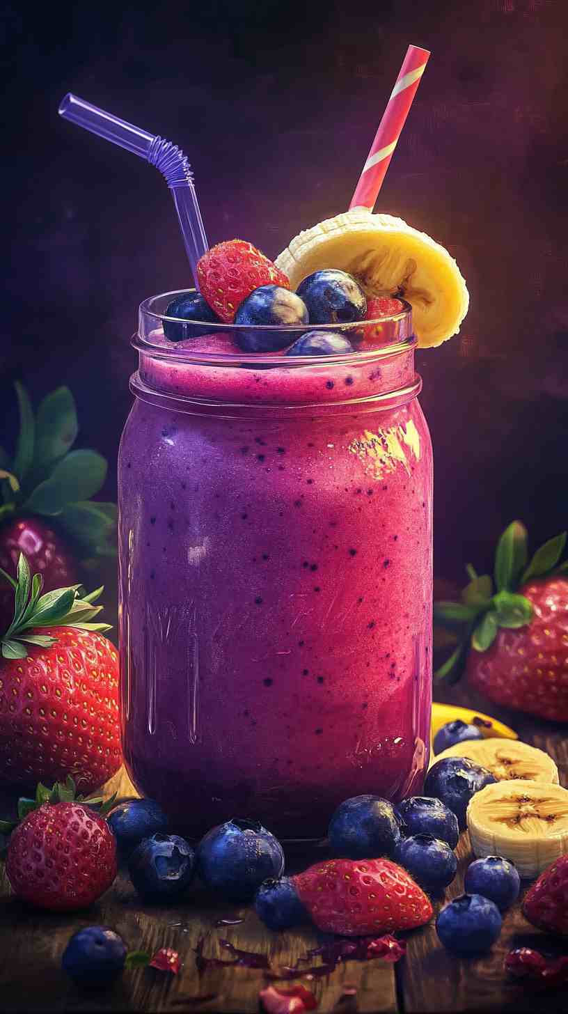 Banana Berry Power Boost Smoothie