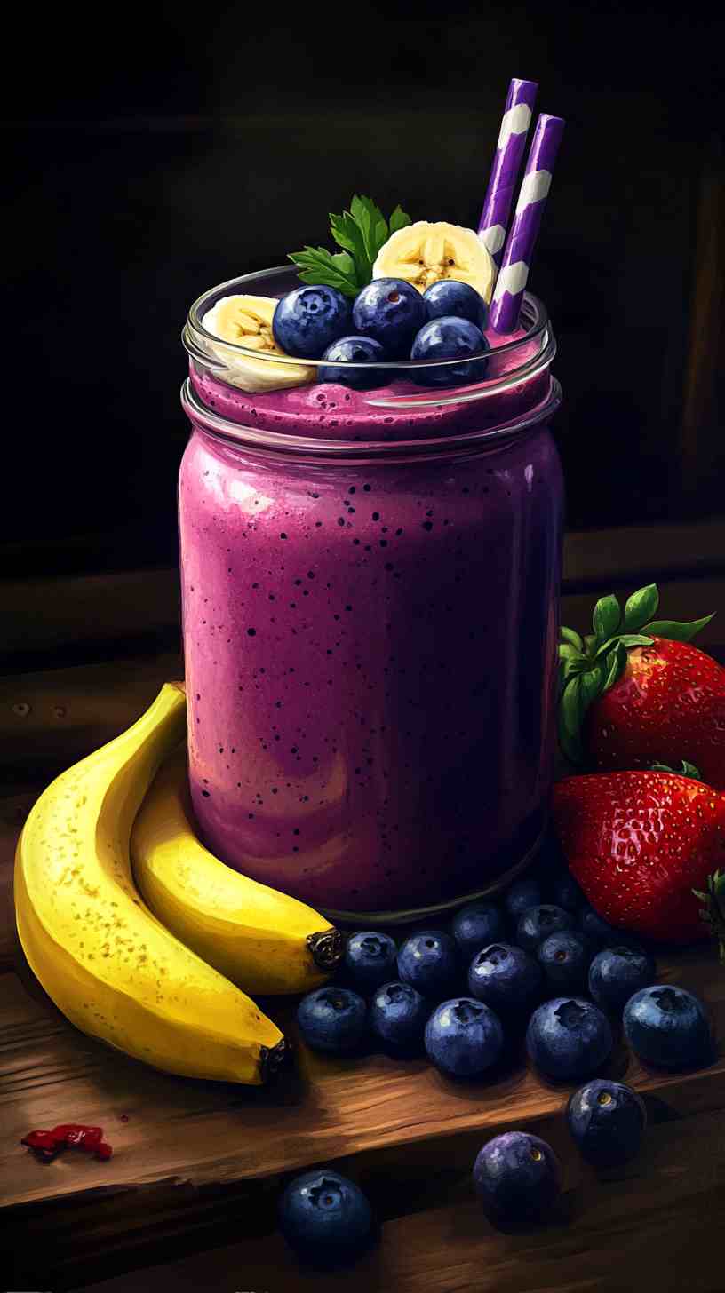 Banana Berry Power Boost Smoothie