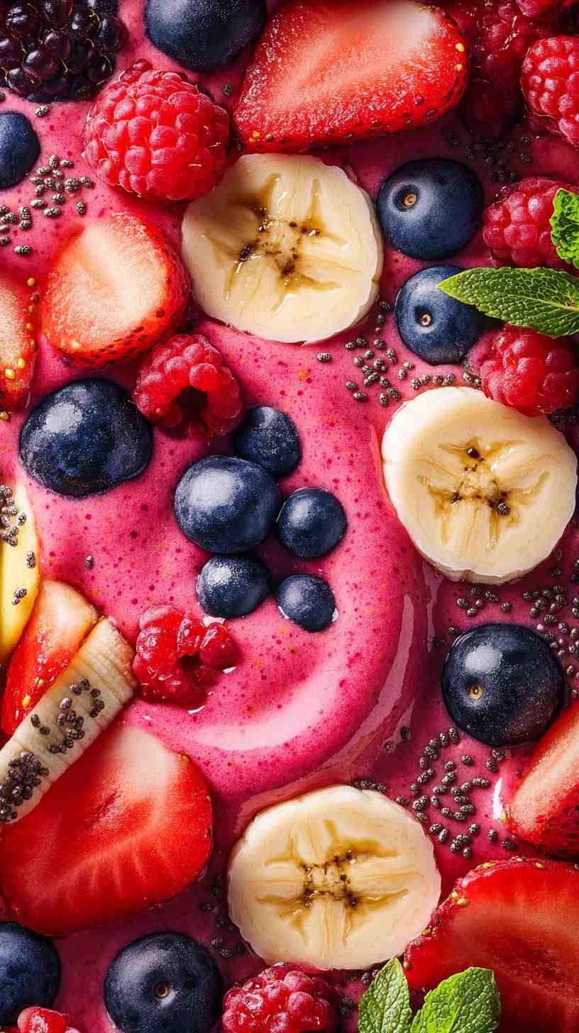 Banana Berry Power Boost Smoothie