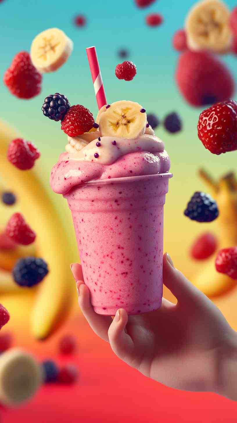 Banana Berry Power Boost Smoothie