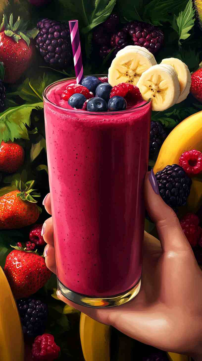 Banana Berry Power Boost Smoothie