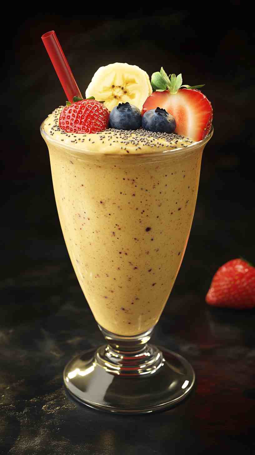 Banana Bliss with a Berry Twist Smoothie