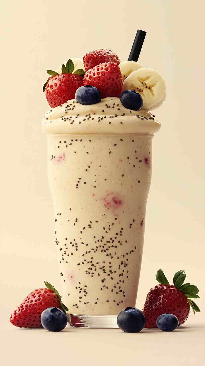Banana Bliss with a Berry Twist Smoothie