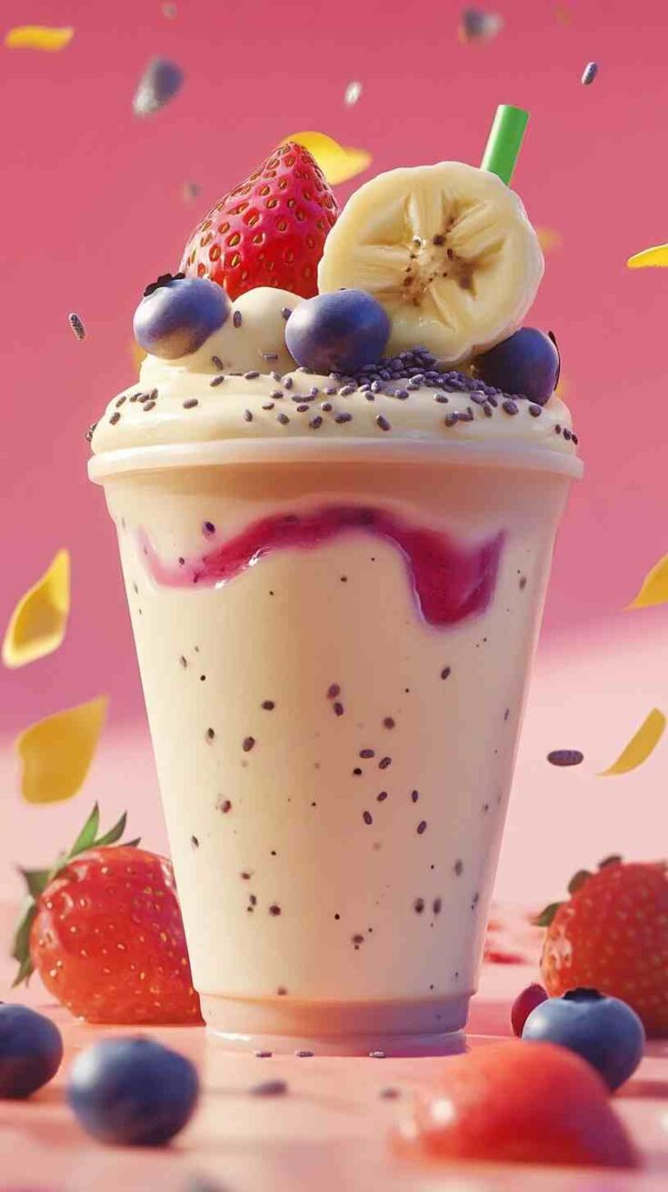Banana Bliss with a Berry Twist Smoothie