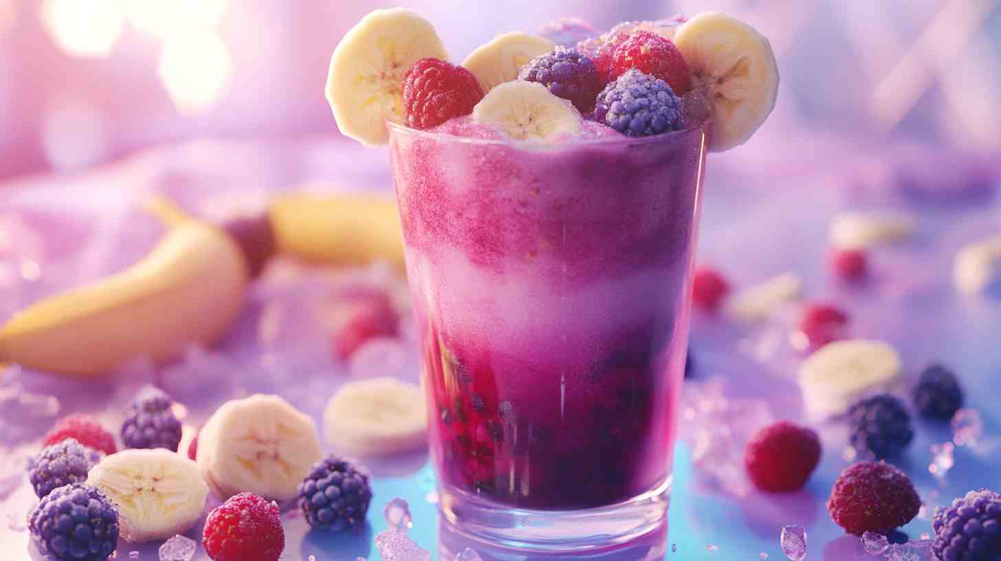 Banana Bliss with a Berry Twist Smoothie