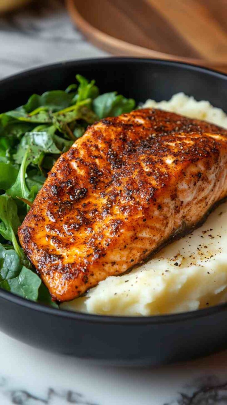 Cajun Spiced Air Fryer Salmon
