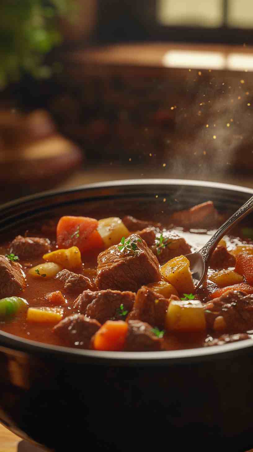 Classic Crock Pot Beef Stew Soup