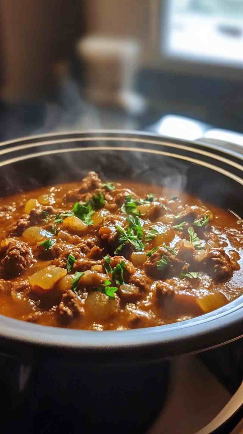 Comforting Beef and Lager Stew in the Slow Cooker