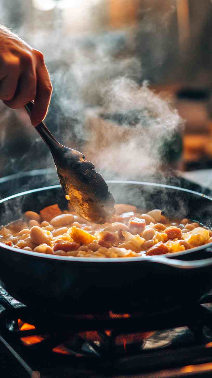 Cozy Crock Pot Ham and White Bean Soup