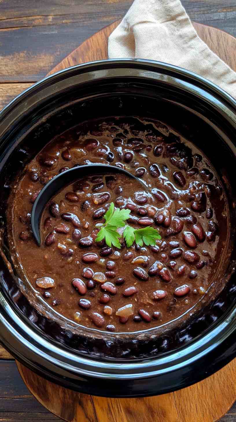 Creamy & Tender Black Beans in the Crock Pot