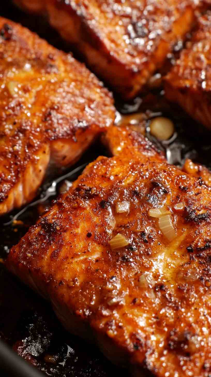 Crispy Air Fryer Garlic Butter Salmon