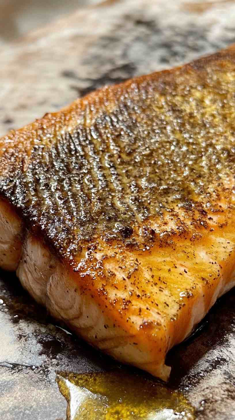 Crispy Air Fryer Garlic Butter Salmon