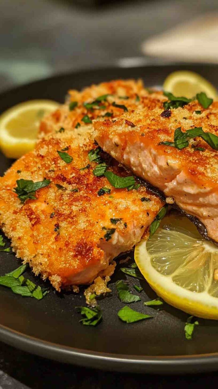 Crispy Air Fryer Garlic Butter Salmon