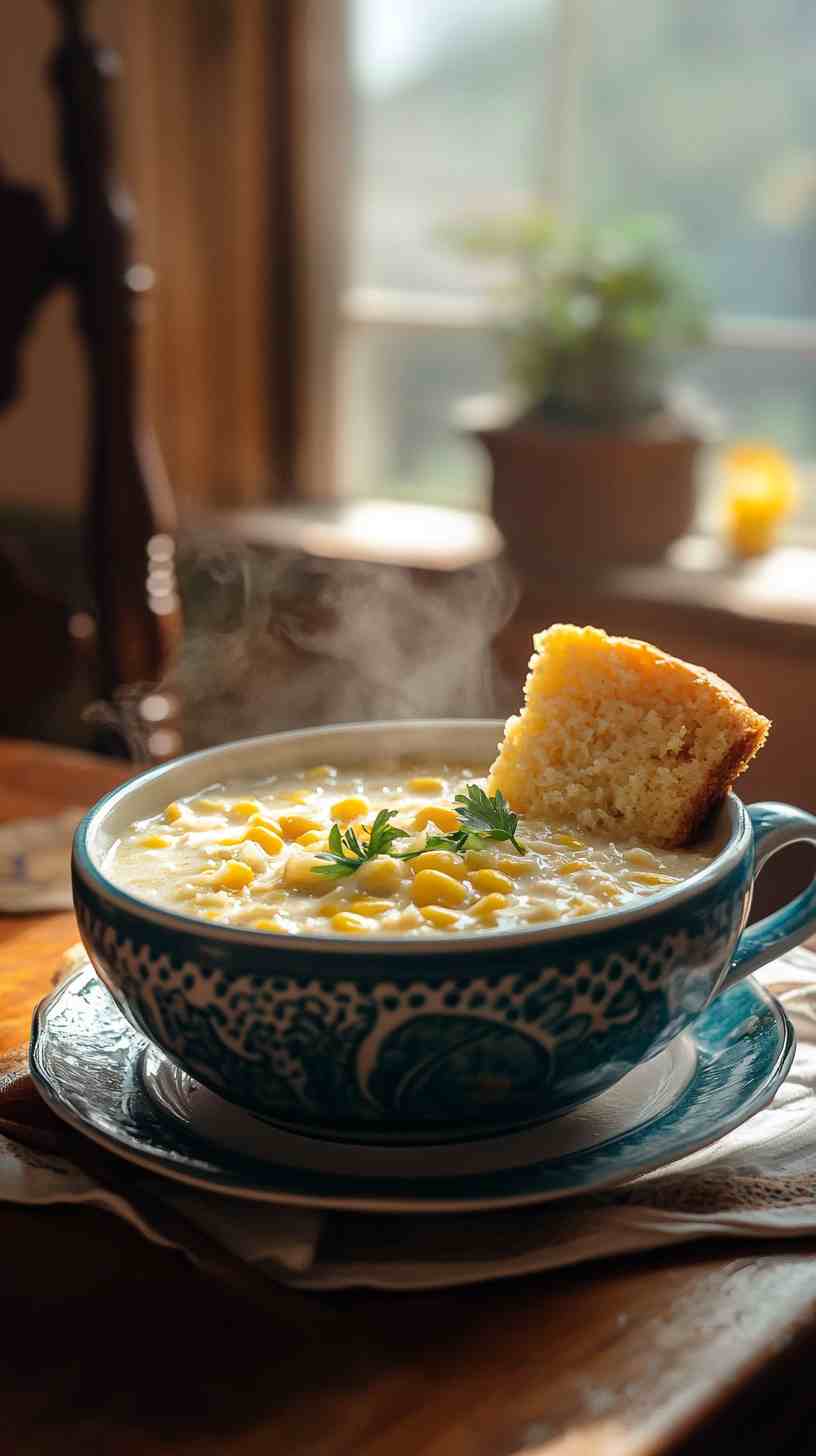 Delicious Slow Cooker Corn Chowder Soup
