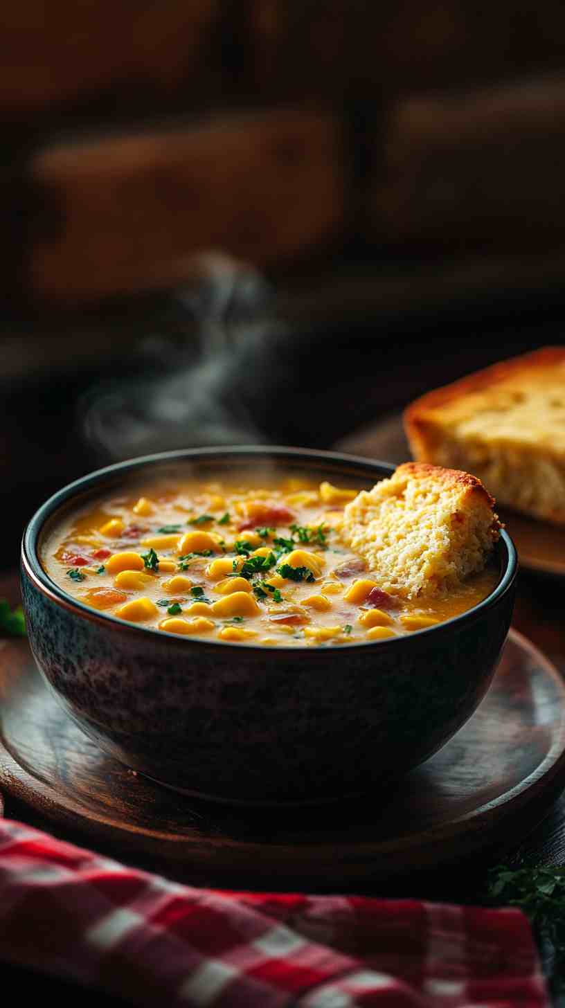 Delicious Slow Cooker Corn Chowder Soup