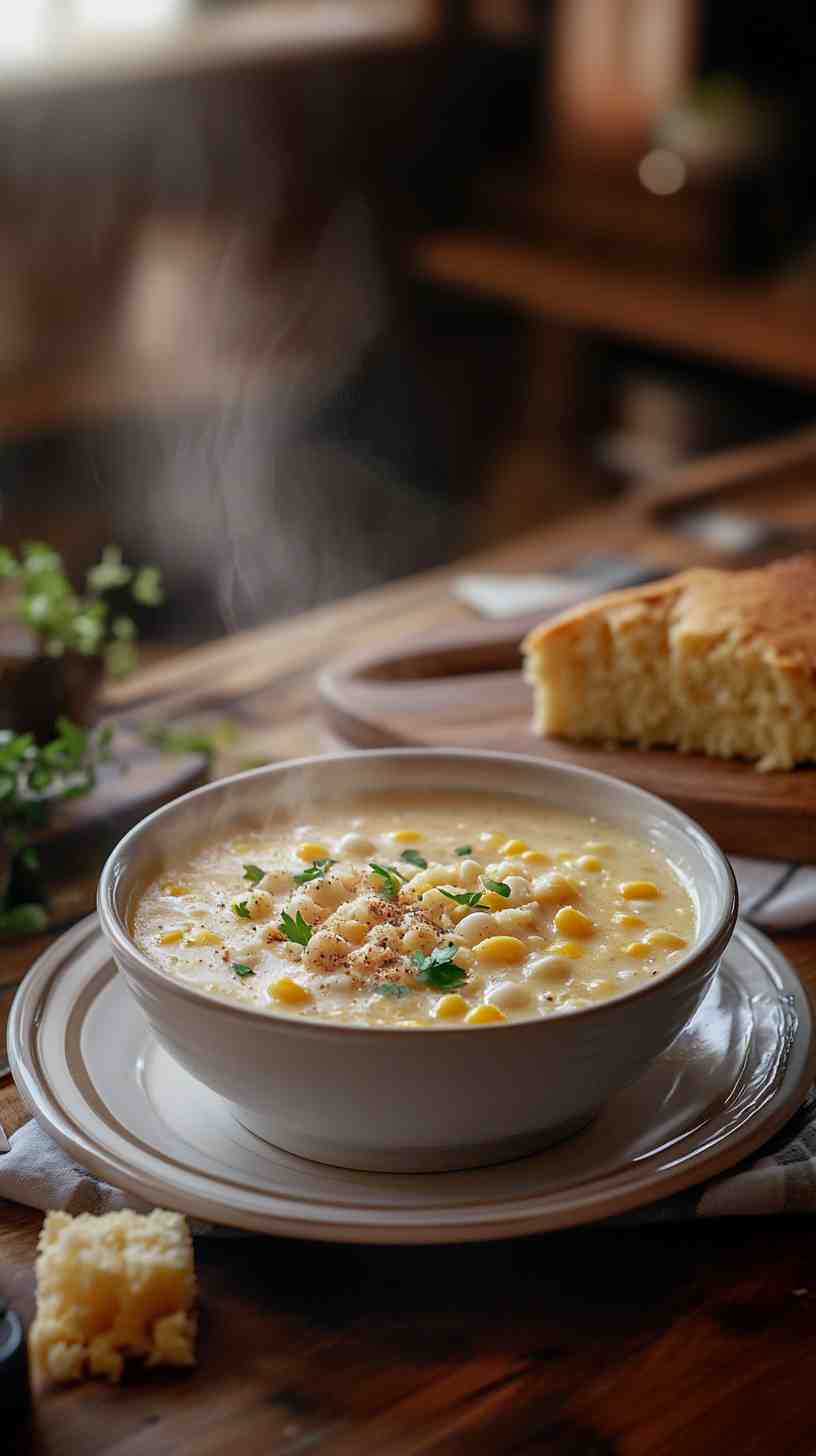 Delicious Slow Cooker Corn Chowder Soup