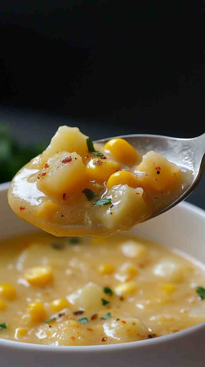 Delicious Slow Cooker Corn Chowder Soup