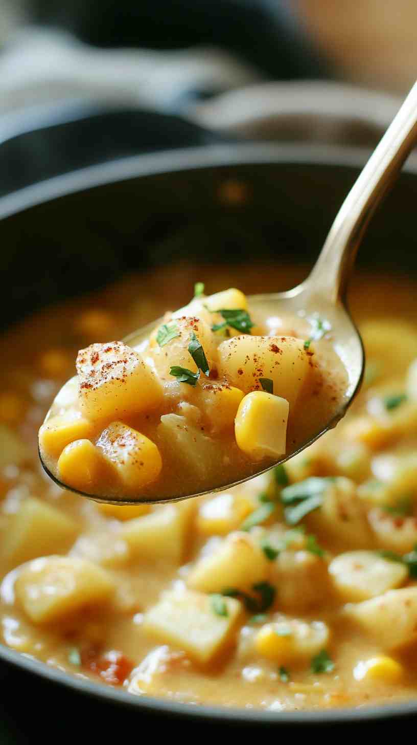 Delicious Slow Cooker Corn Chowder Soup