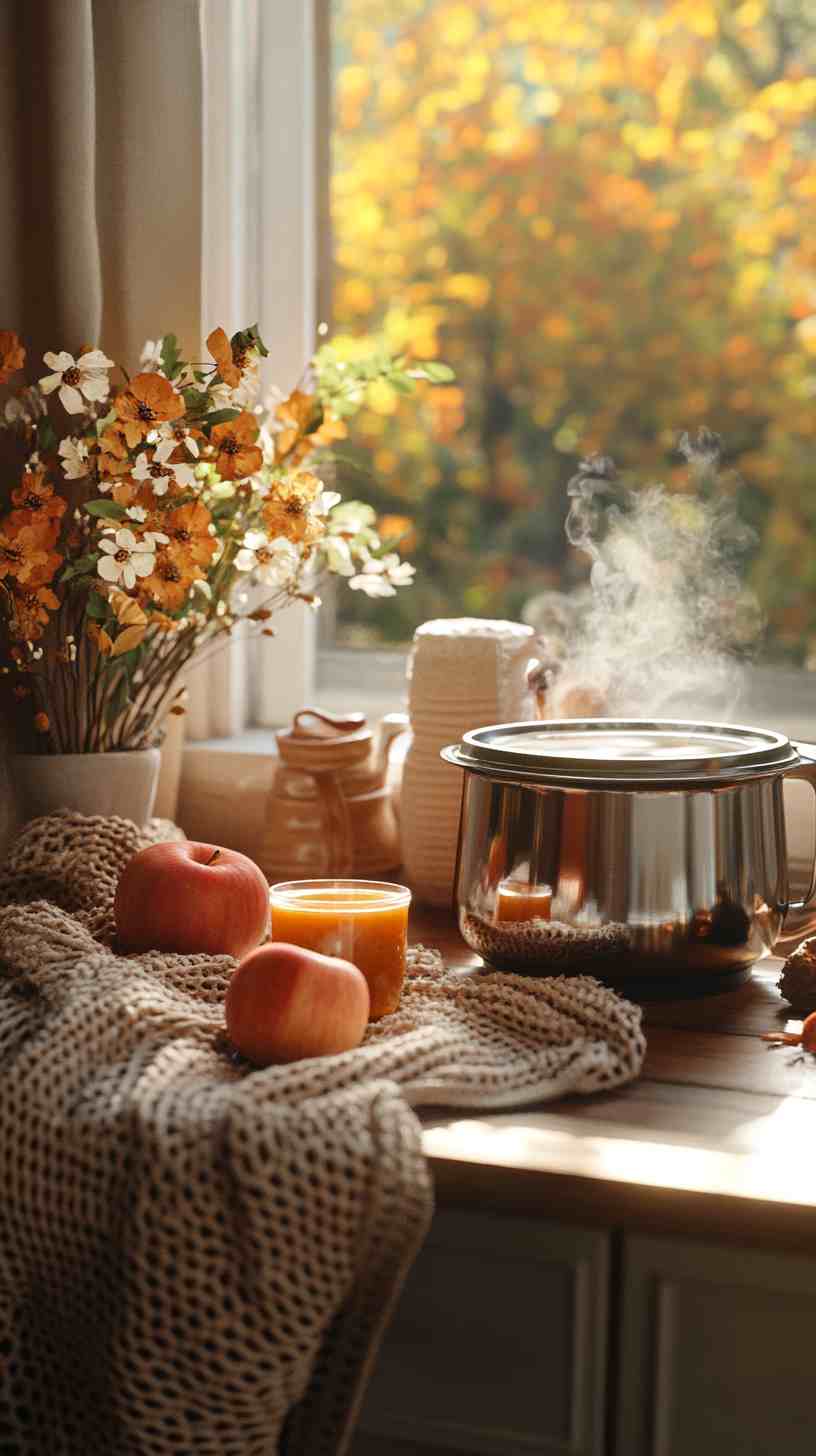 Easy Crockpot Apple Butter with Fall Flavors