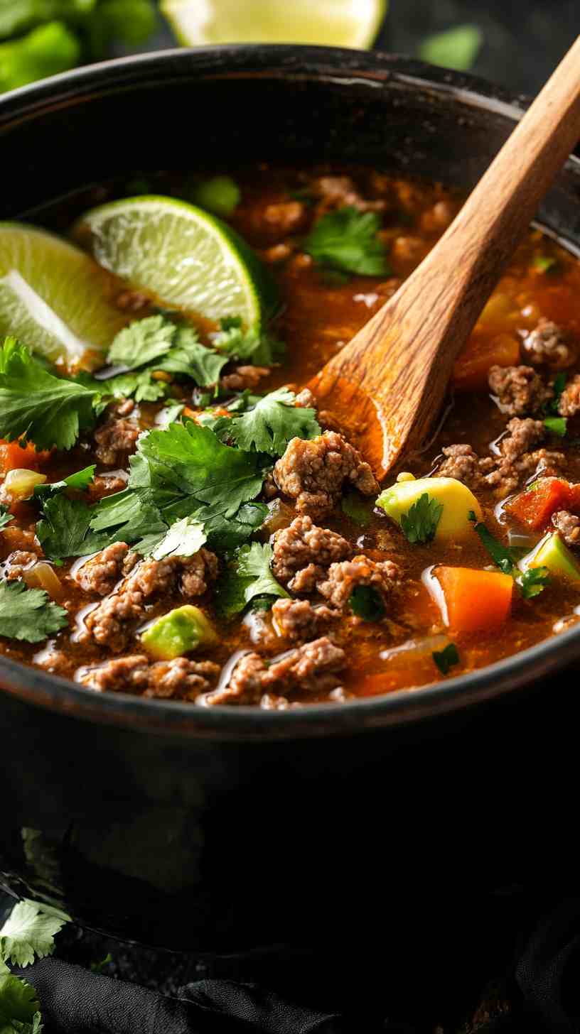 Flavorful Slow Cooker Taco Soup