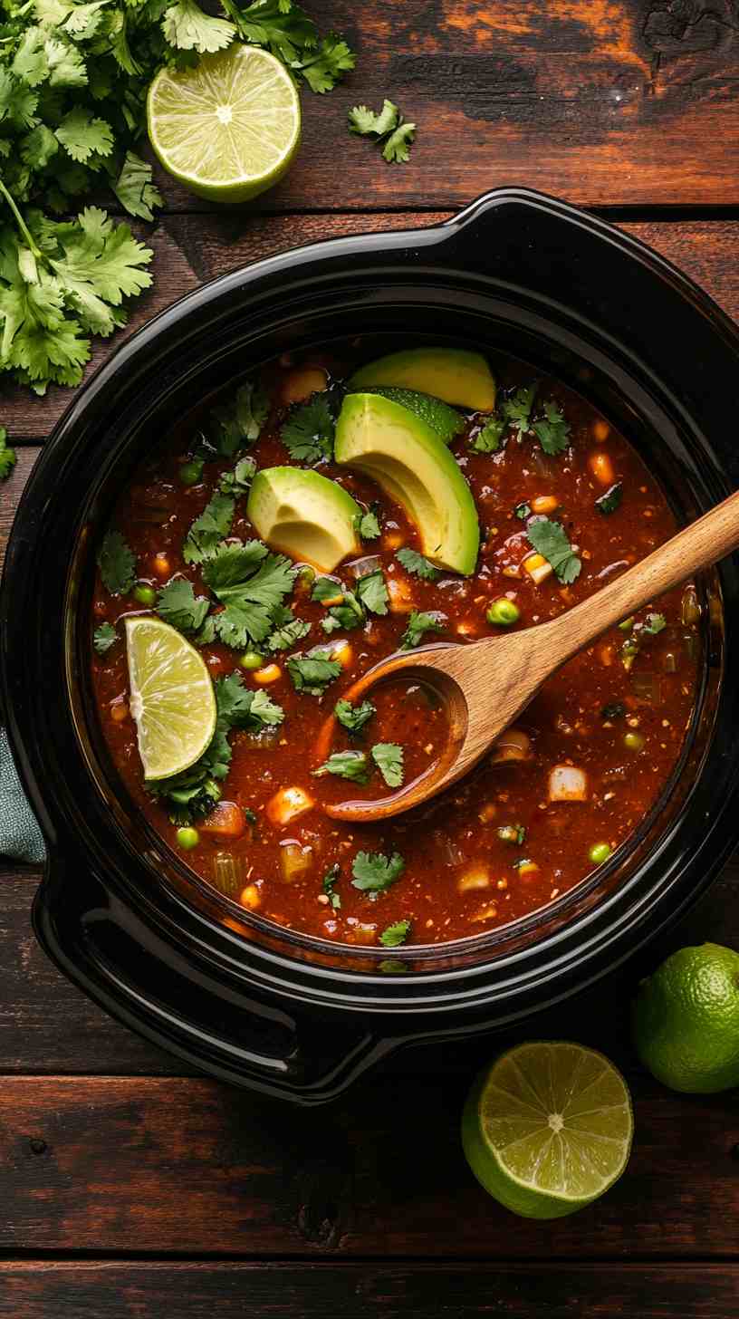 Flavorful Slow Cooker Taco Soup