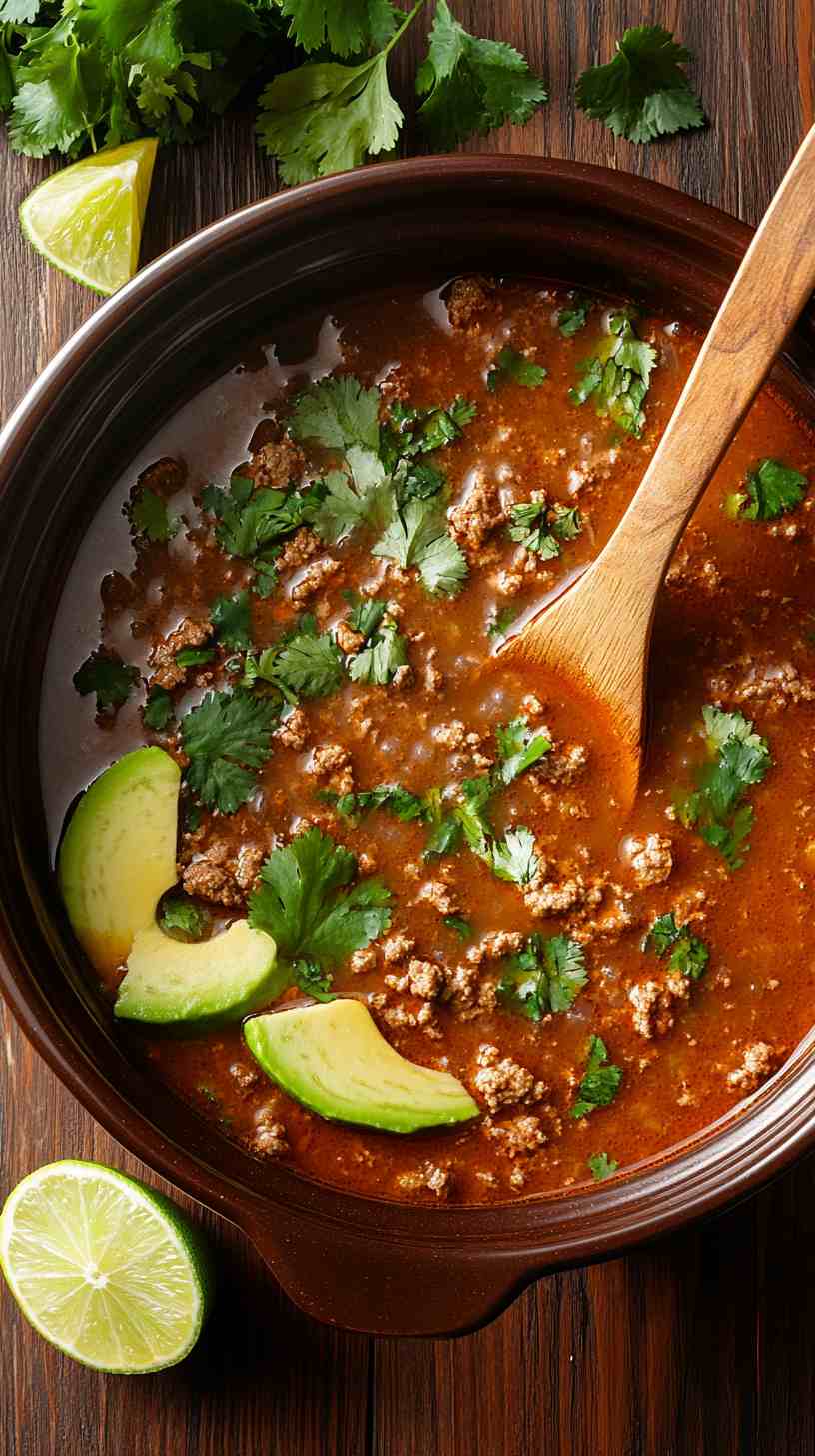 Flavorful Slow Cooker Taco Soup