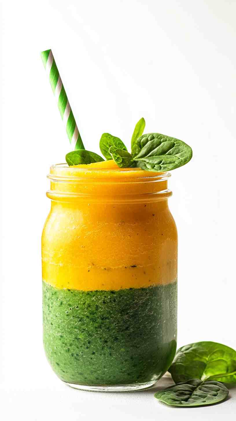 Fresh Mango and Spinach Smoothie