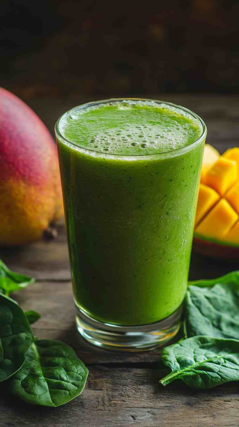 Fresh Mango and Spinach Smoothie