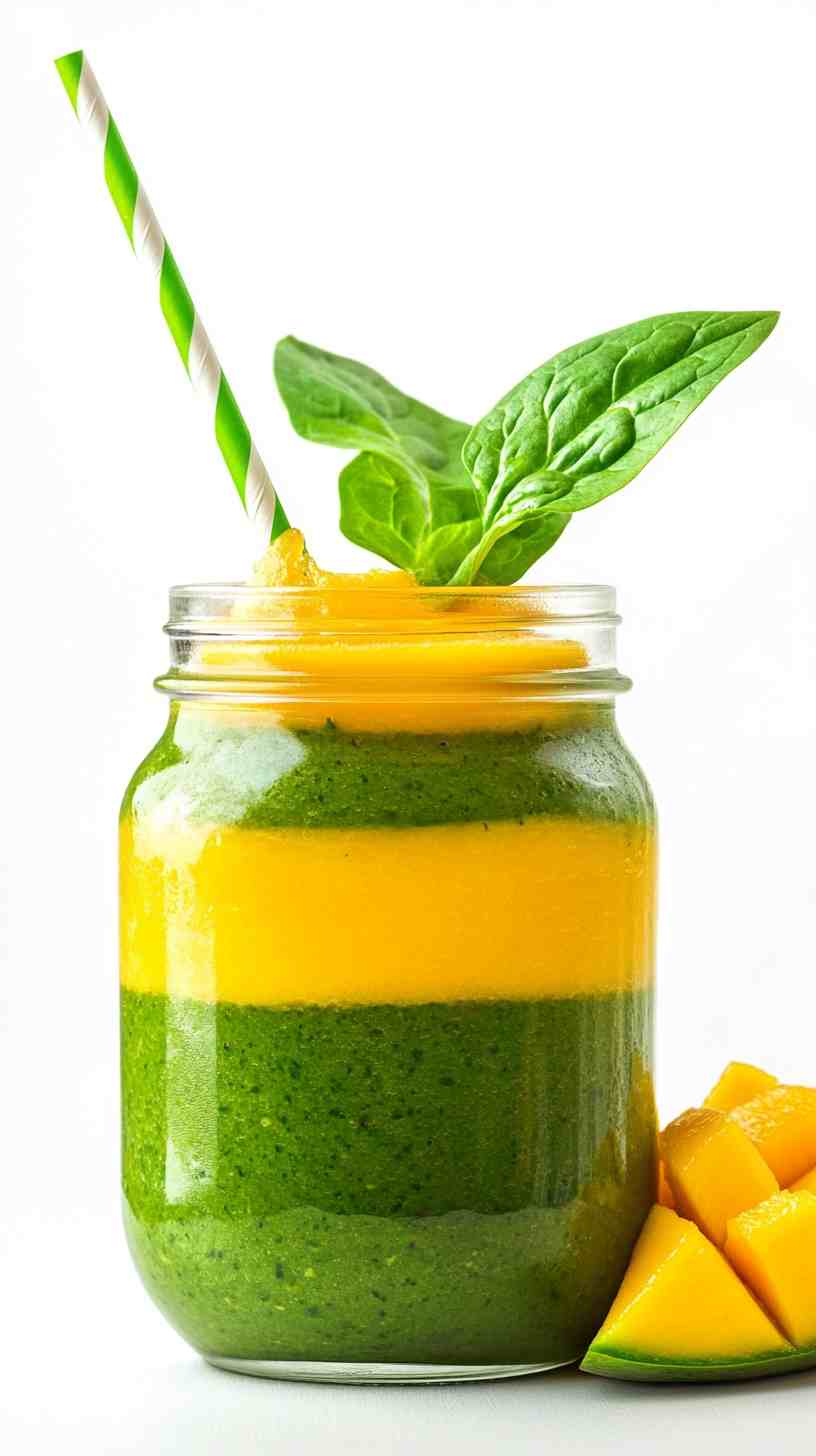Fresh Mango and Spinach Smoothie