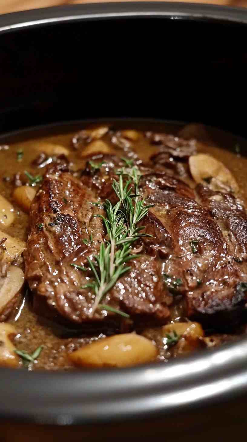 Hearty Slow Cooker Pot Roast with Gravy