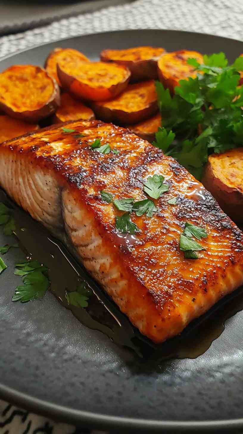 Honey Glazed Air Fryer Salmon