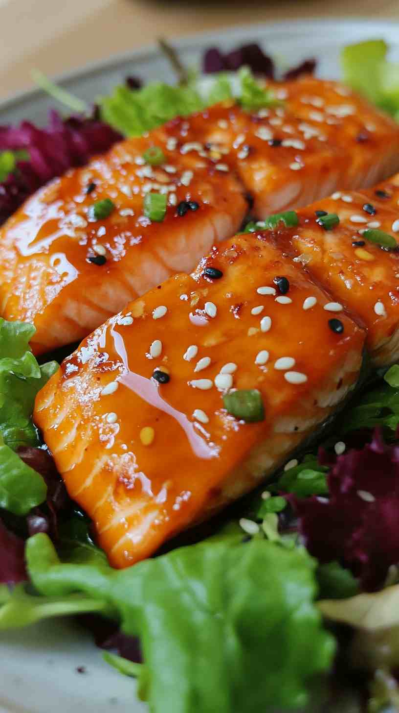 Honey Glazed Air Fryer Salmon
