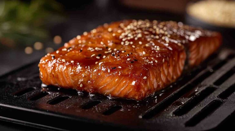 Honey Glazed Air Fryer Salmon