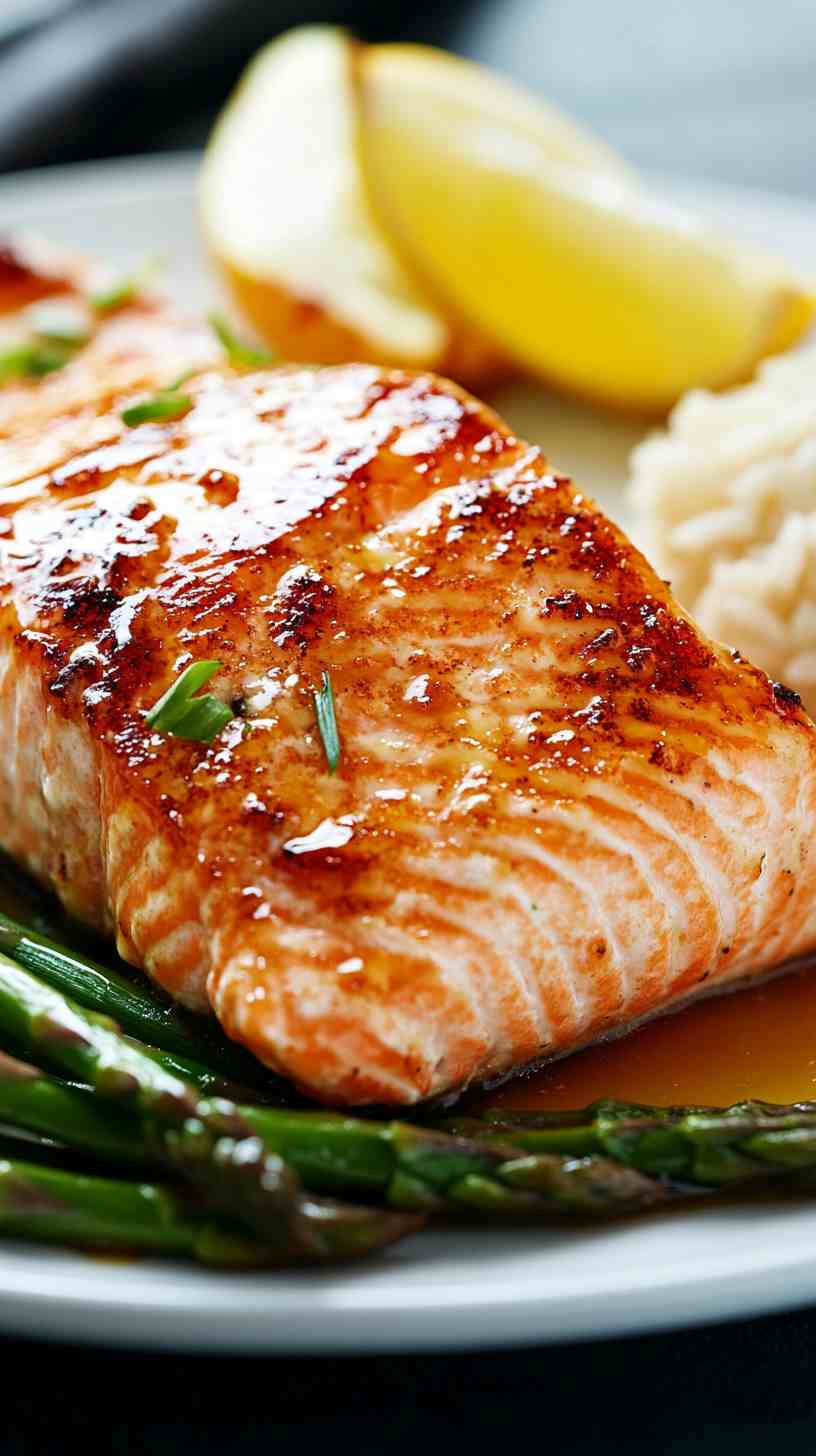 Honey Glazed Air Fryer Salmon
