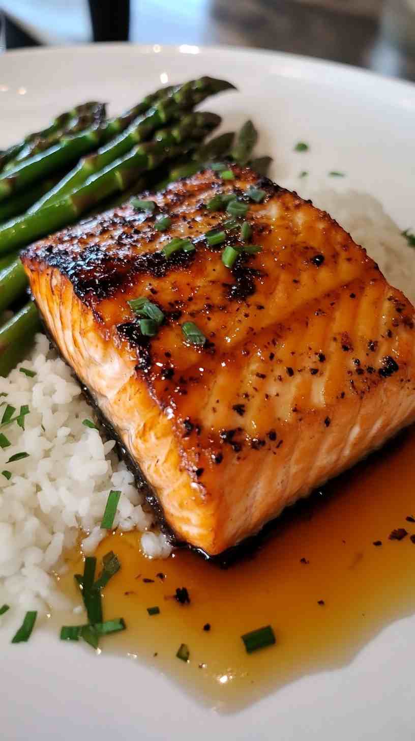 Honey Glazed Air Fryer Salmon